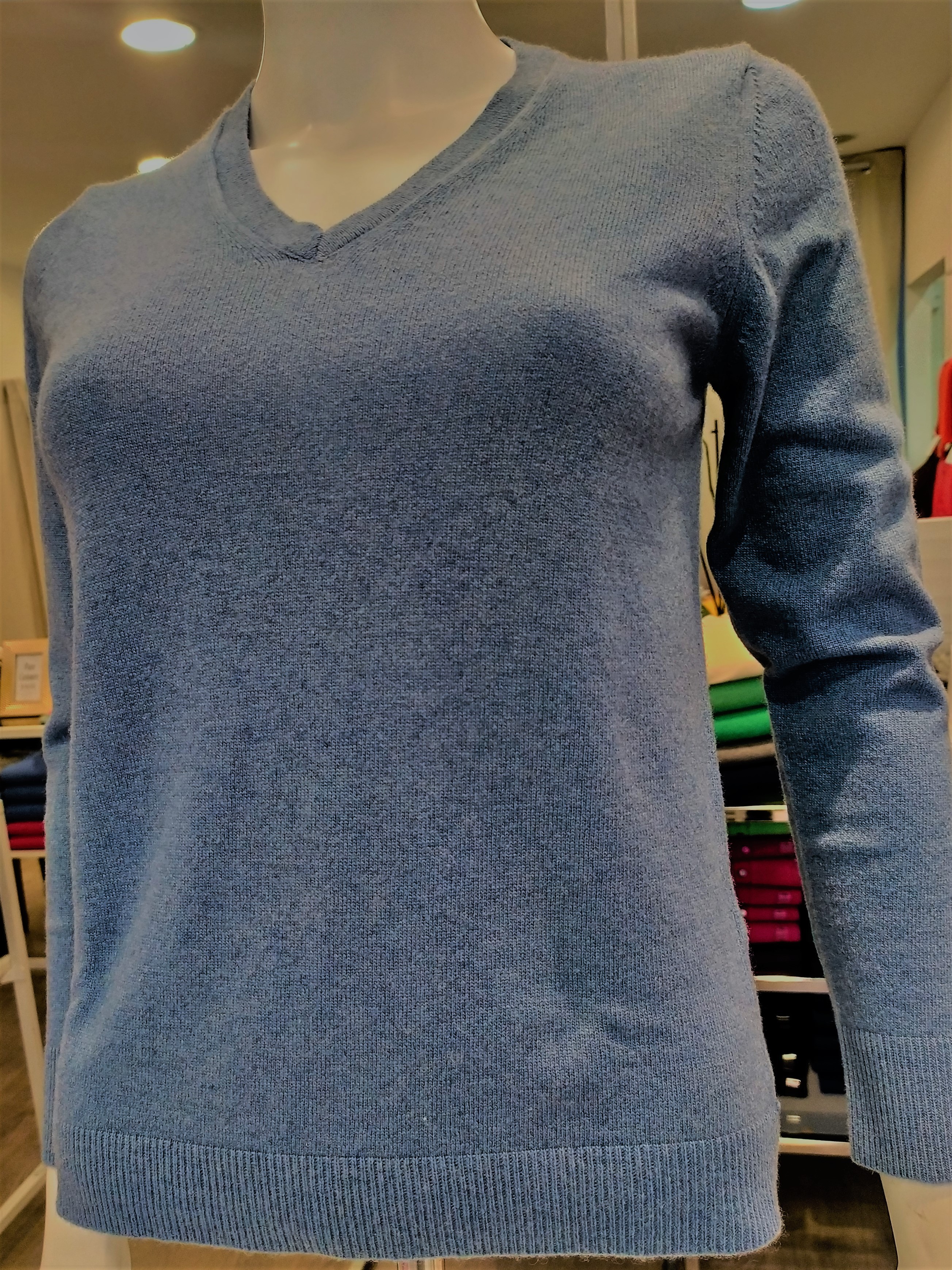 Maglia con Scollo a v lana con cashmere Jeans