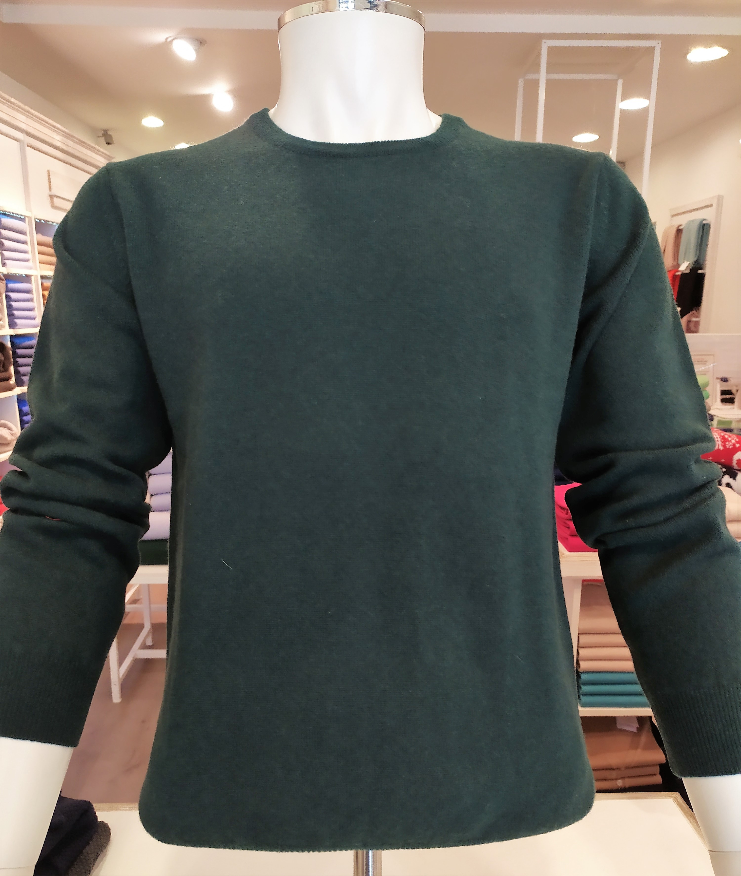 Maglia girocollo puro cashmere toscano Verdone