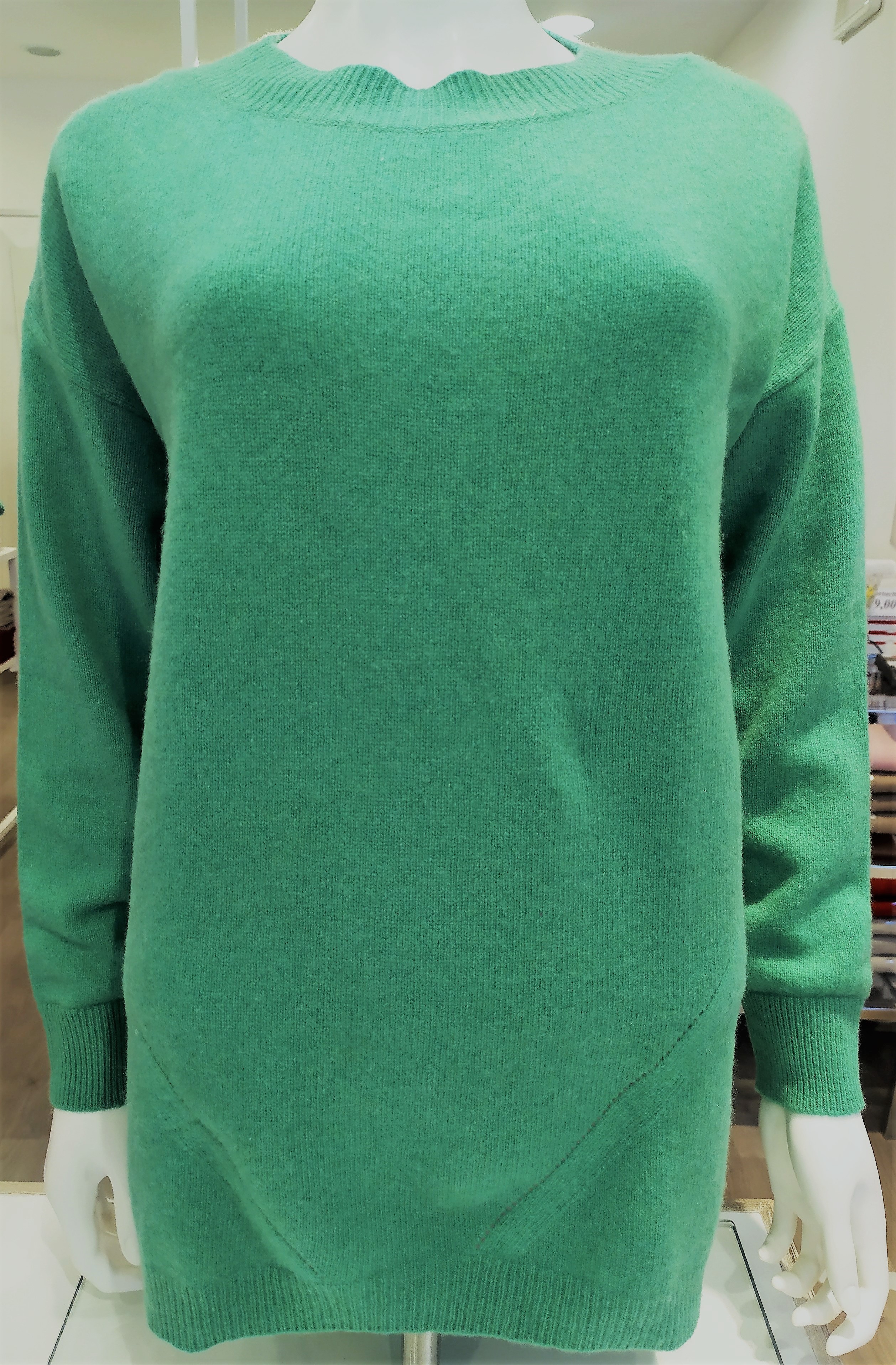 Maglia over puro cashmere Verde