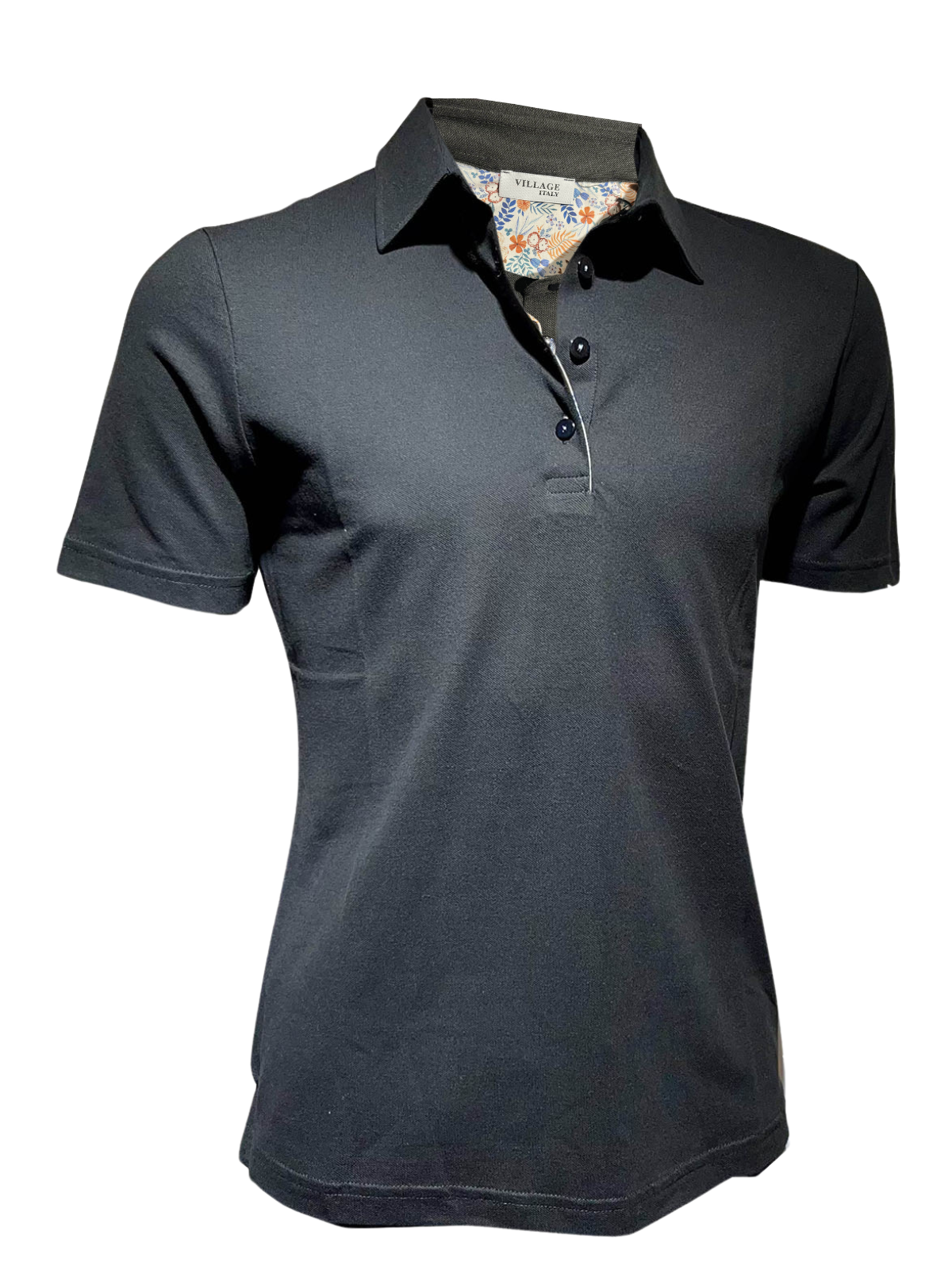 Polo filo di Scozia Mezza Manica Uomo Navy