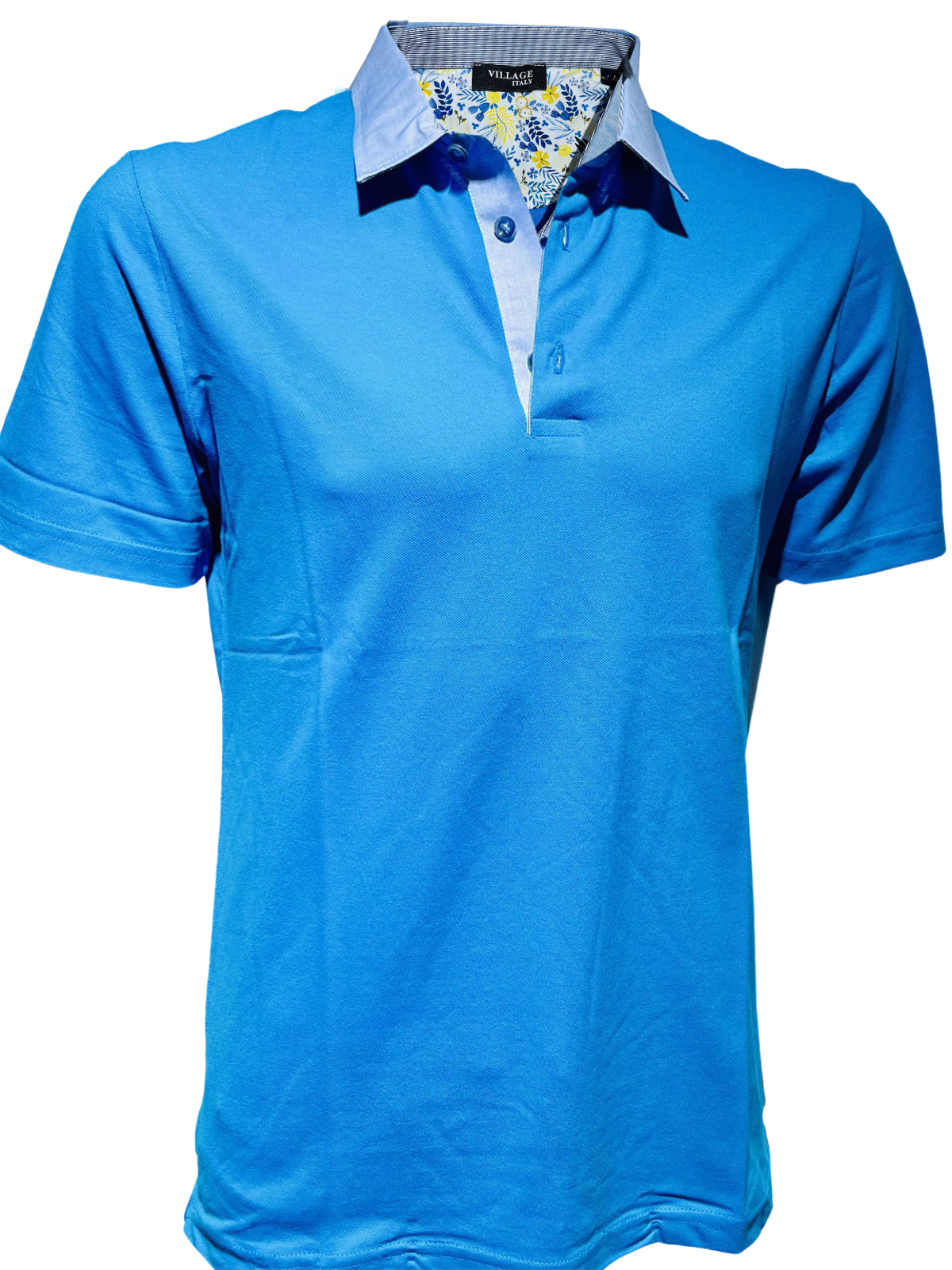 Polo filo di Scozia Mezza Manica Uomo Cobalto