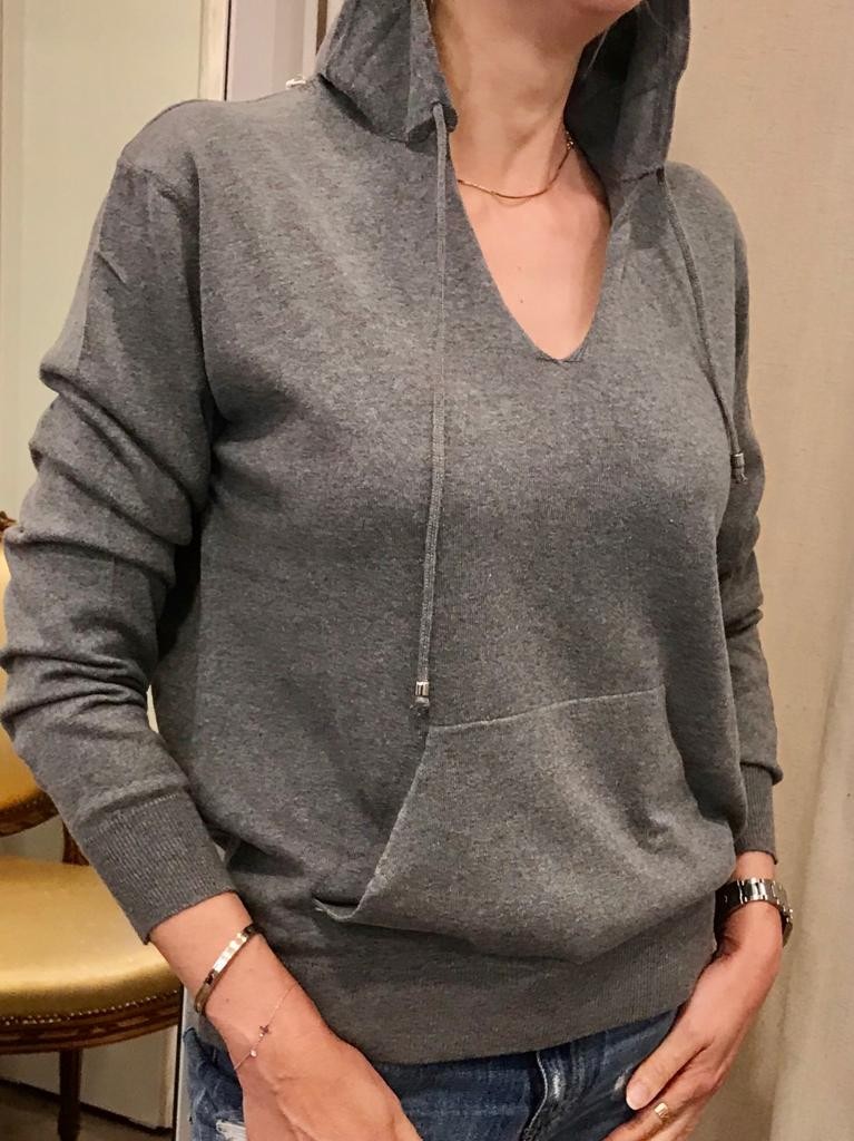 Felpa in cotone e cashmere extra light
