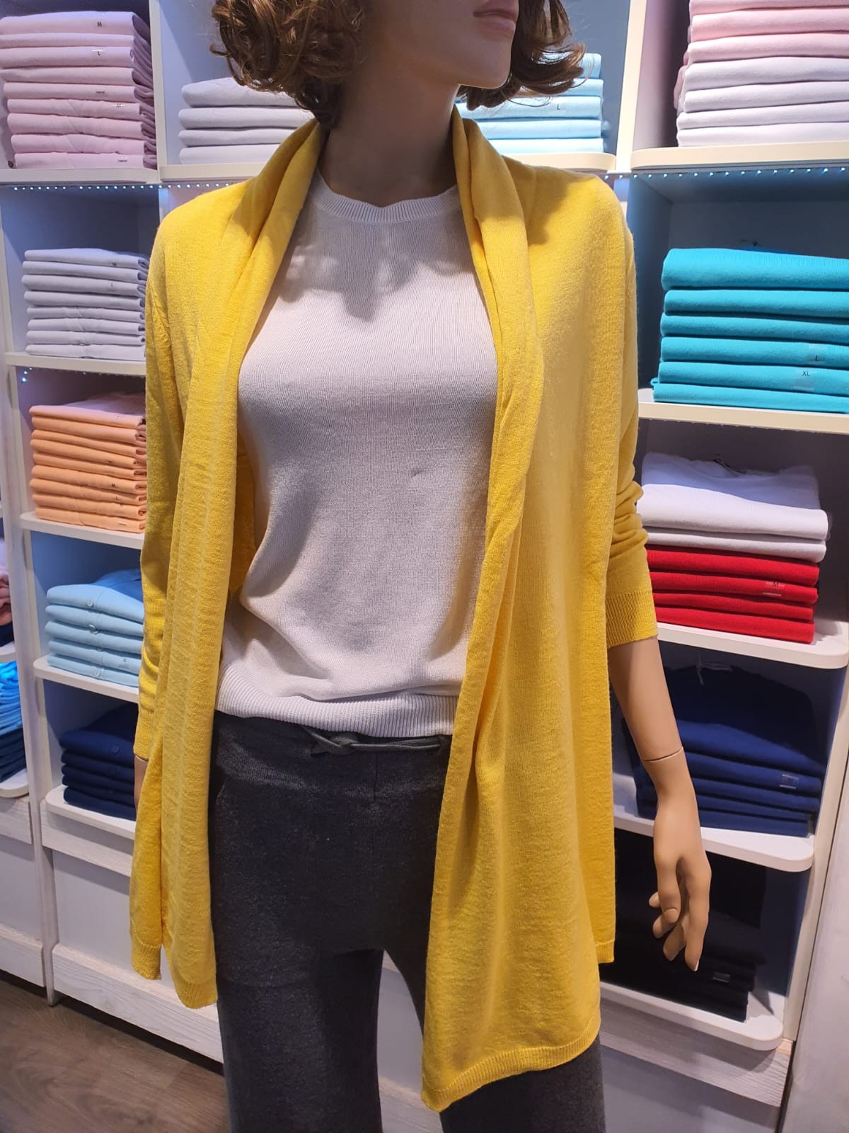 Cardigan Sciallato Lana Merinos Extrafine