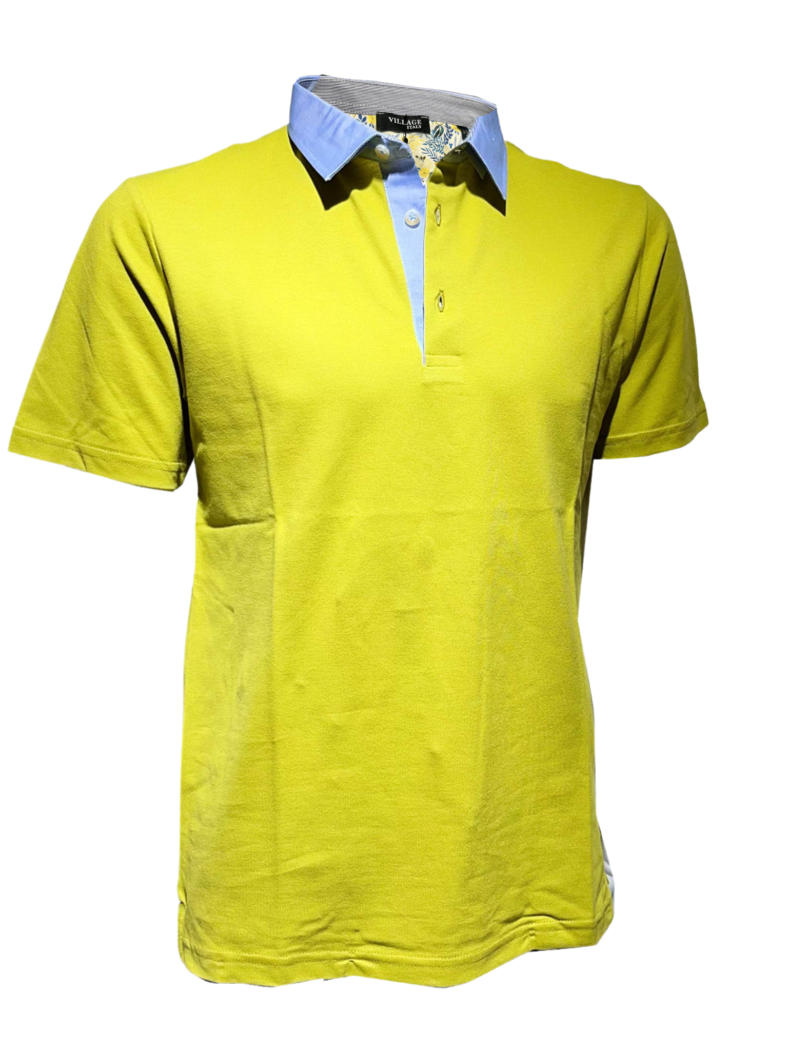 Polo filo di Scozia Mezza Manica Uomo Giallo