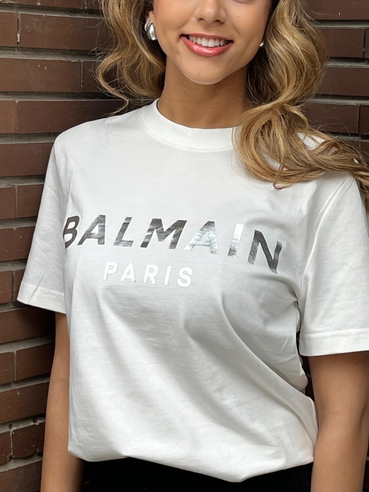 T-shirt Firmata Bianca in Cotone Oganico