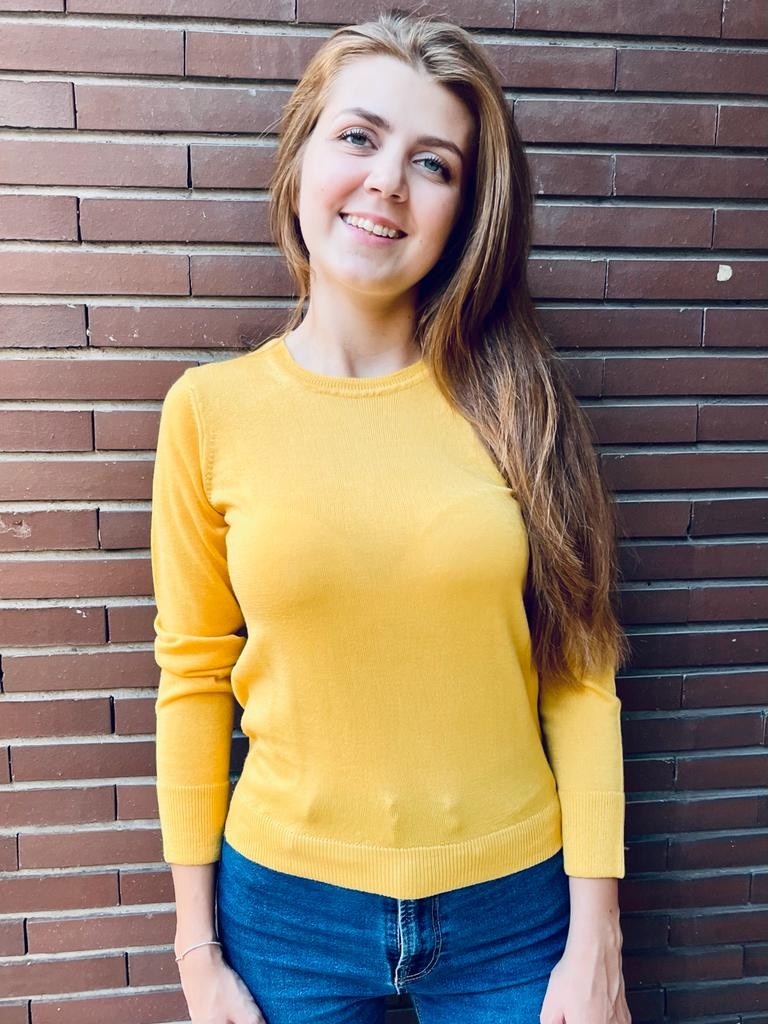 Maglia pura lana merino made in Italy Giallo